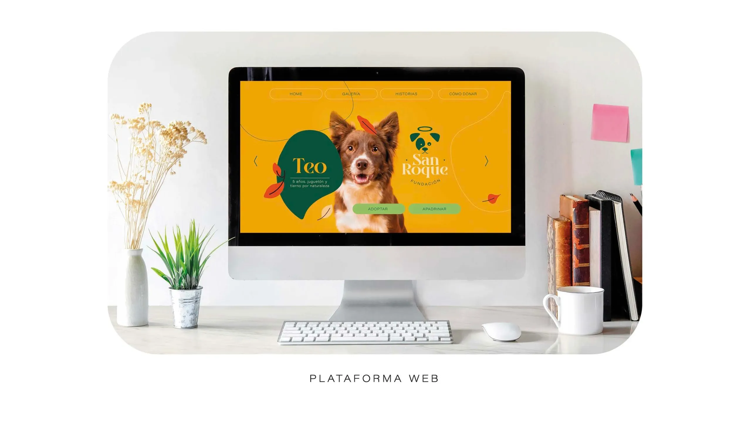Plataforma web de San Roque en un monitor