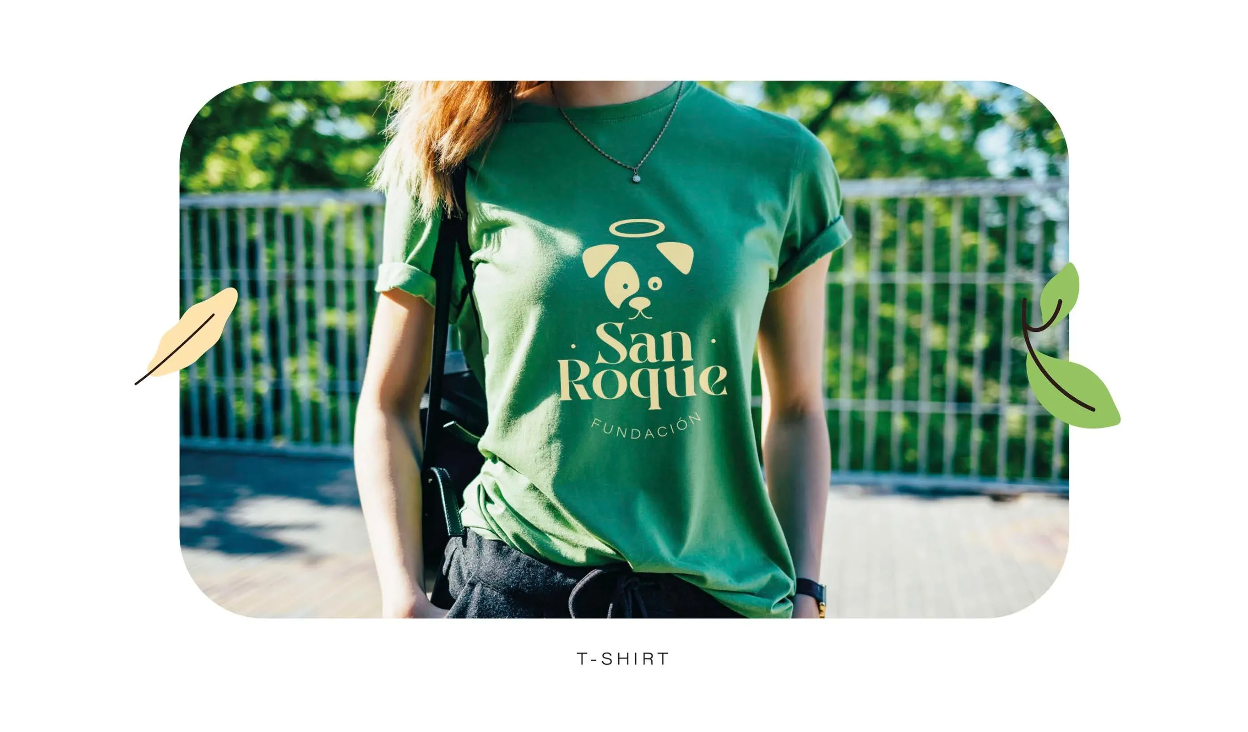 Persona con camiseta verde de San Roque