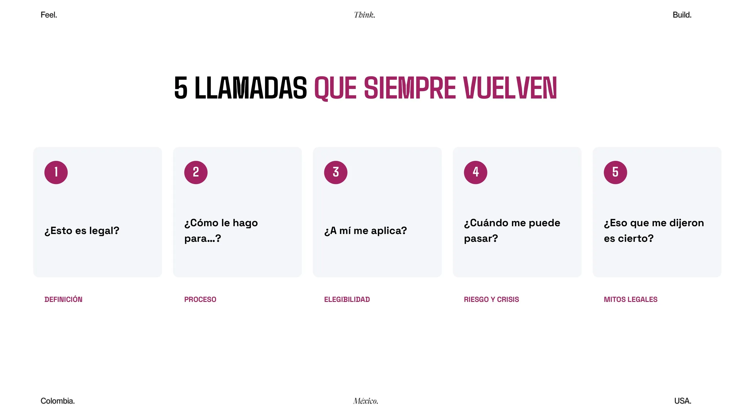 Las cinco llamadas que siempre vuelven