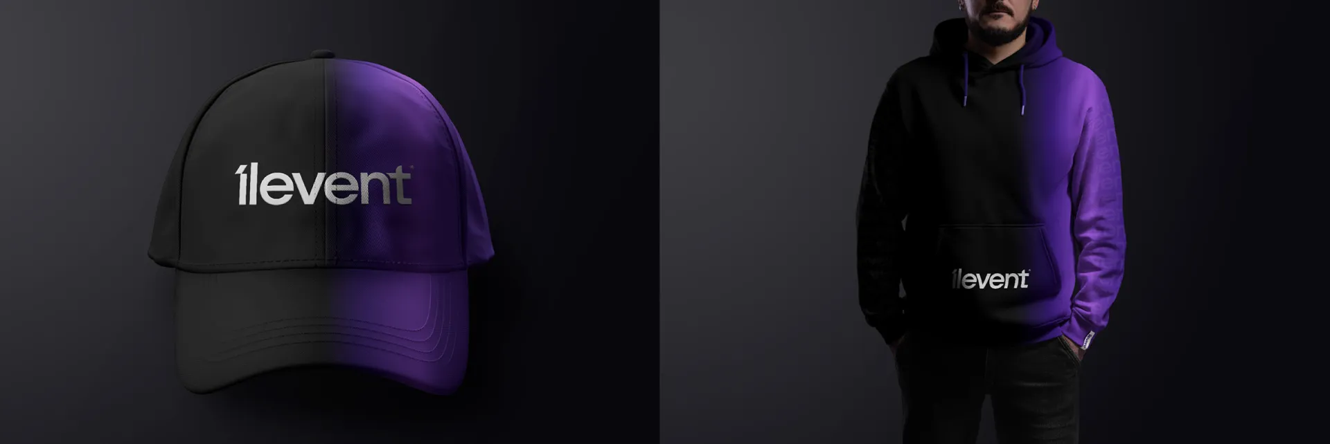 Gorra y buzo con el logo de Ilevent