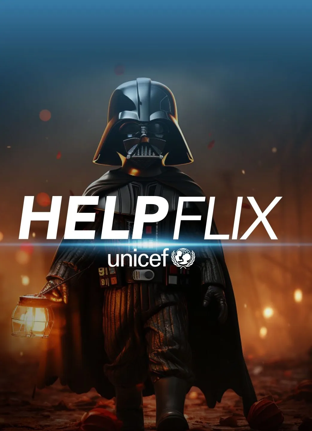 Portada de Helpflix, campaña de donaciones de UNICEF inspirada en las plataformas de streaming