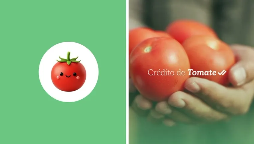 Video del caso AgroJi: pedir un crédito del Banco Agrario por WhatsApp con emojis de frutas, verduras y animales